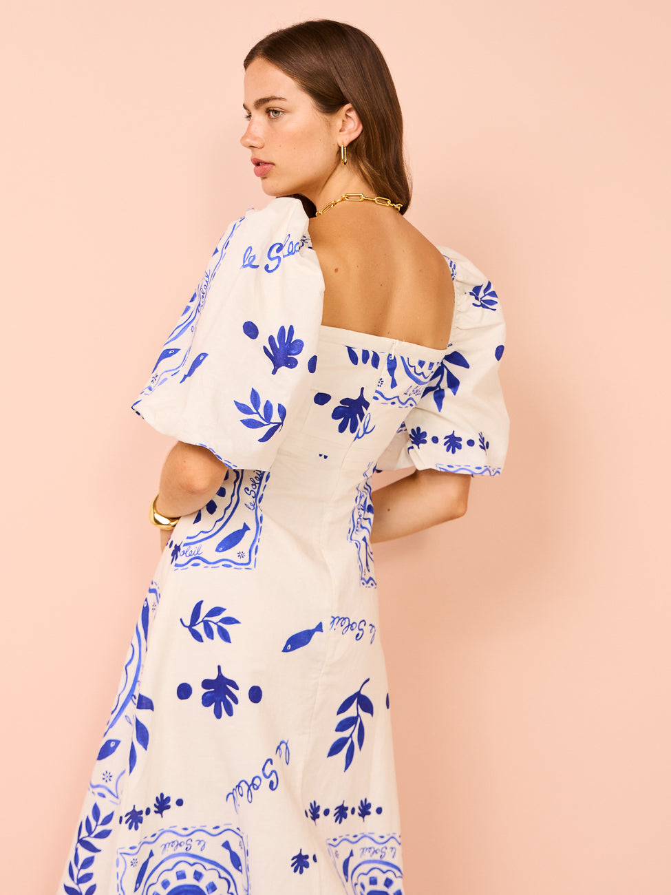 Olivia - Abito Maxi con Maniche a Palloncino