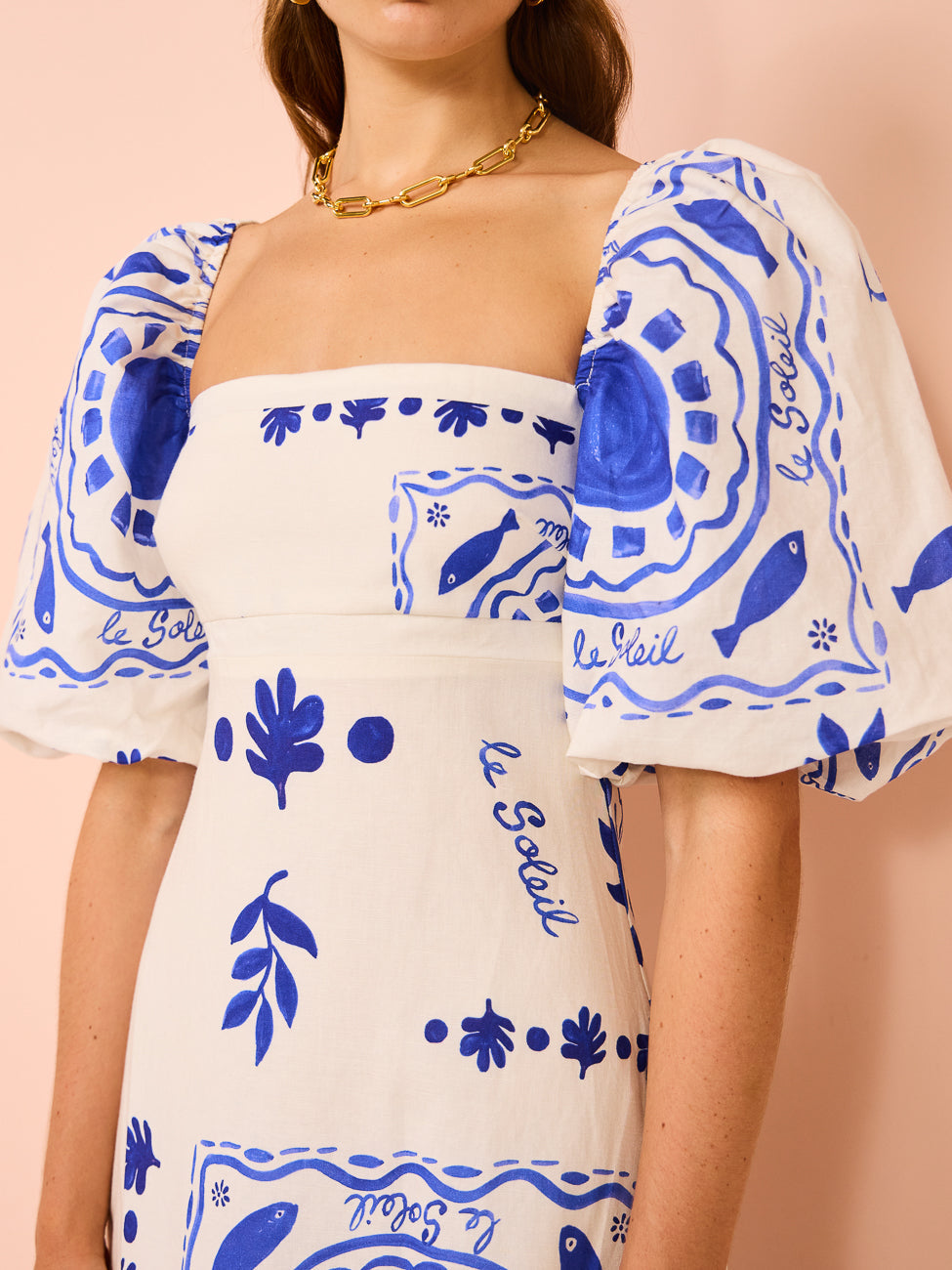 Olivia - Abito Maxi con Maniche a Palloncino